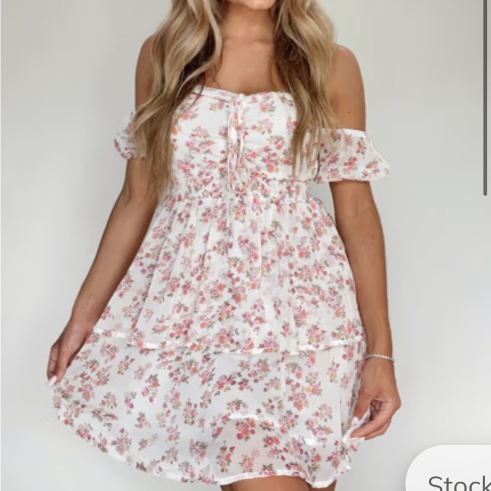 Promesa White Floral Dress